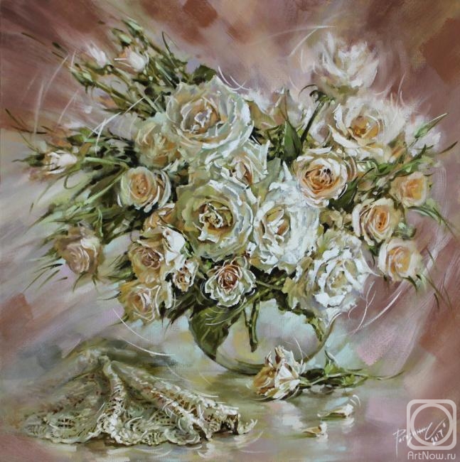 Rogozina Svetlana. Roses in a warm color scheme