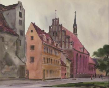 Old Riga.The Convent and St. John's Church. Lapovok Vladimir