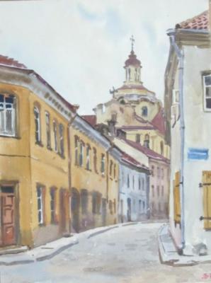 Vilnius.Street in the Old Town. Lapovok Vladimir