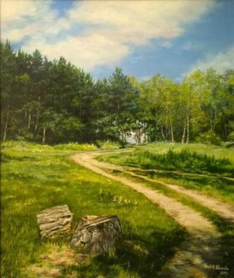 A stump beside the road