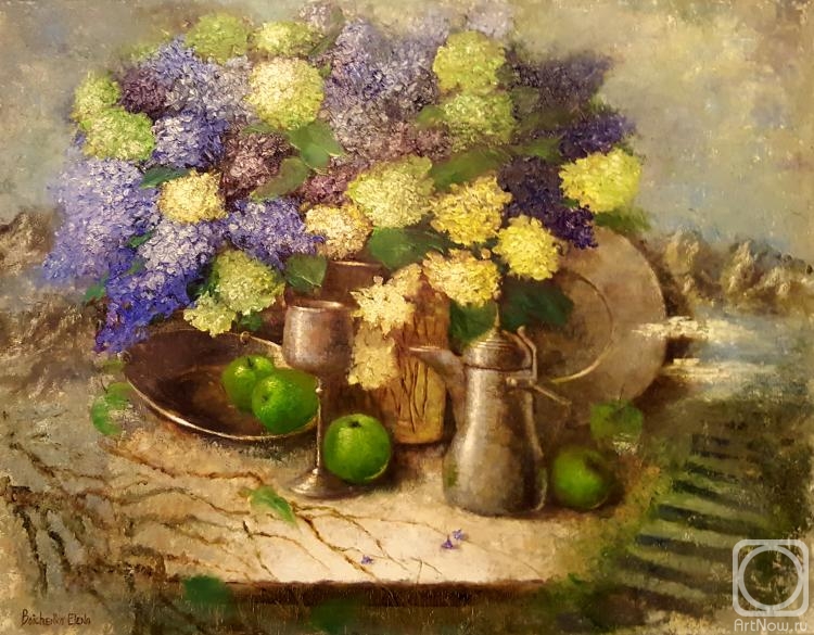Boichenko Elena. Duet. Lilac and hydrangea