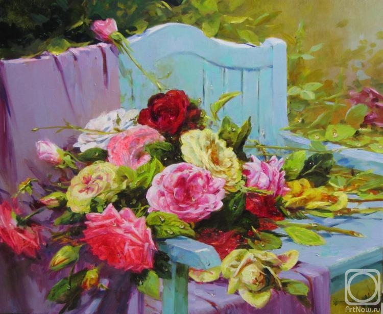 Fedorova Irina. Roses on the bench
