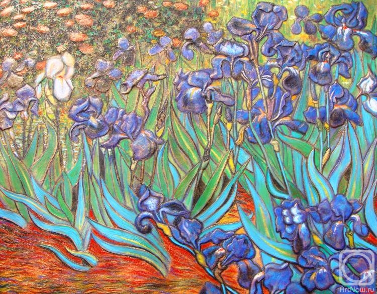 Shevchenko Nikolai. Irises (based on a painting by Vincent Van Gogh)
