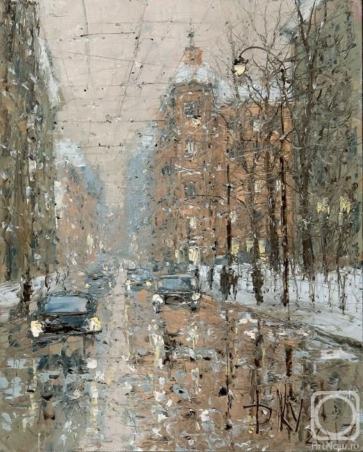 Kustanovich Dmitry. Etude "Winter in St. Petersburg"