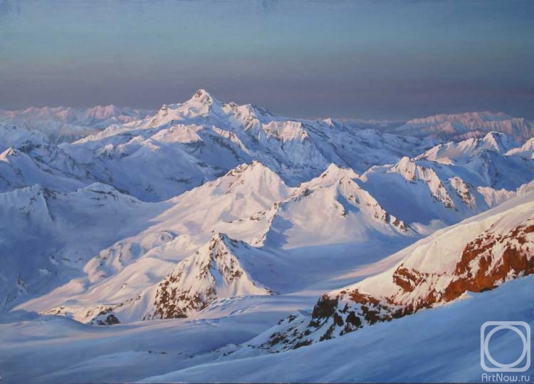 Oleynik Arkadiy. Dawn in the Elbrus region