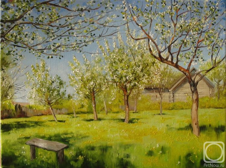 Shaykina Natalia. Flowering apple trees. I. Levitan (copy)