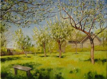 Flowering apple trees. I. Levitan (copy). Shaykina Natalia