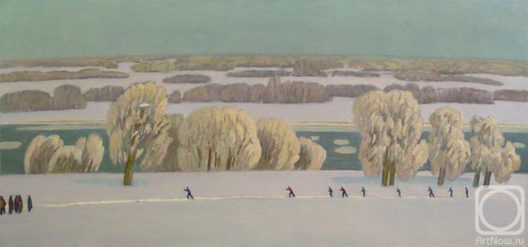 Sidorkin Valeriy. Landscape with skiers