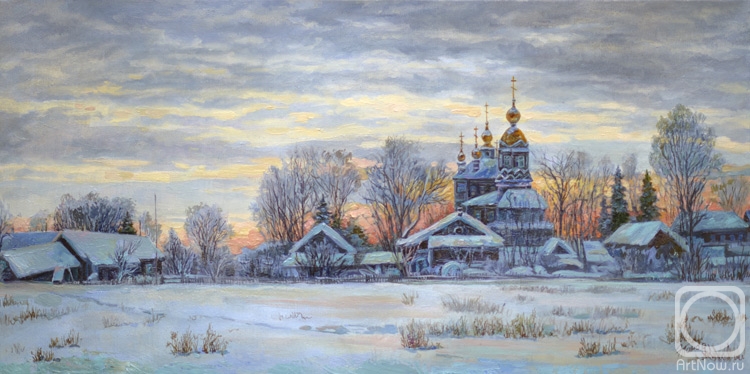 Panov Eduard. Winter in the village
