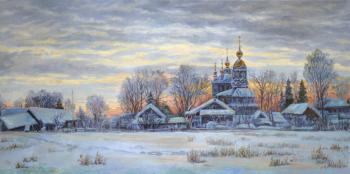 Winter in the village (Winter Village). Panov Eduard