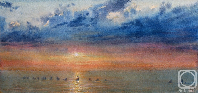 Nikulin Sergey. Sunset on the sea