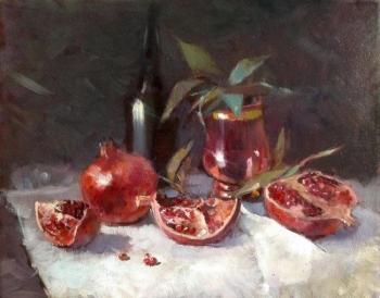 Still life with pomegranates. Rikun Olga
