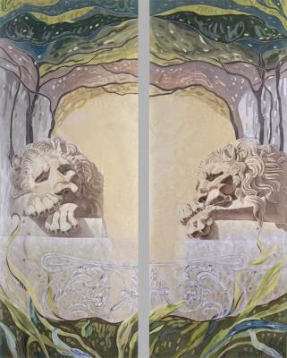 Curtains "Sleeping Lions"