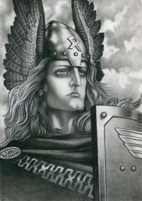 Scandinavian warrior. Konstantin Vasiliev (free copy). Hrapinskiy Vladimir