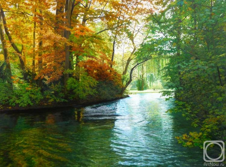 Obolsky leonid. Autumn. River