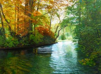Autumn. River. Obolsky leonid