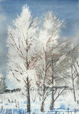 Birches in the frost. Lobanova Elena