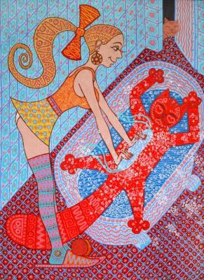 Red Cat's Bathing (Ornamentalism). Krivosheev Roman