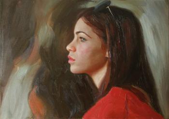 The girl in the red. Kovalev Yurii