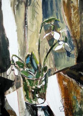 Snowdrops in a glass. 2017. Makeev Sergey