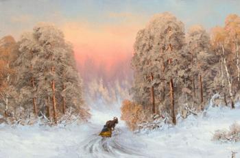 Winter sketch. Horse. Lyamin Nikolay