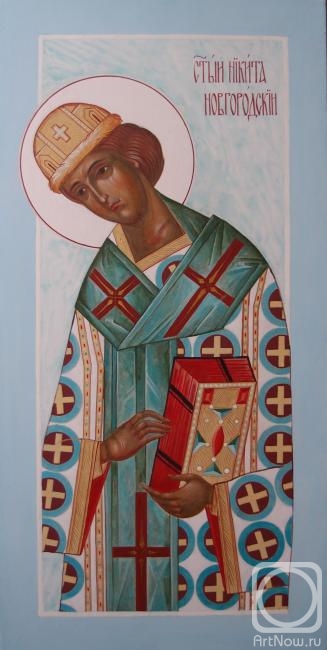 Kutkovoy Victor. Saint Nikita of Novgorod. Icon from the Deisis Rank