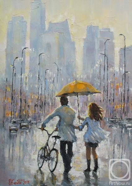 Kalashnikova Elena. Two with a bicycle