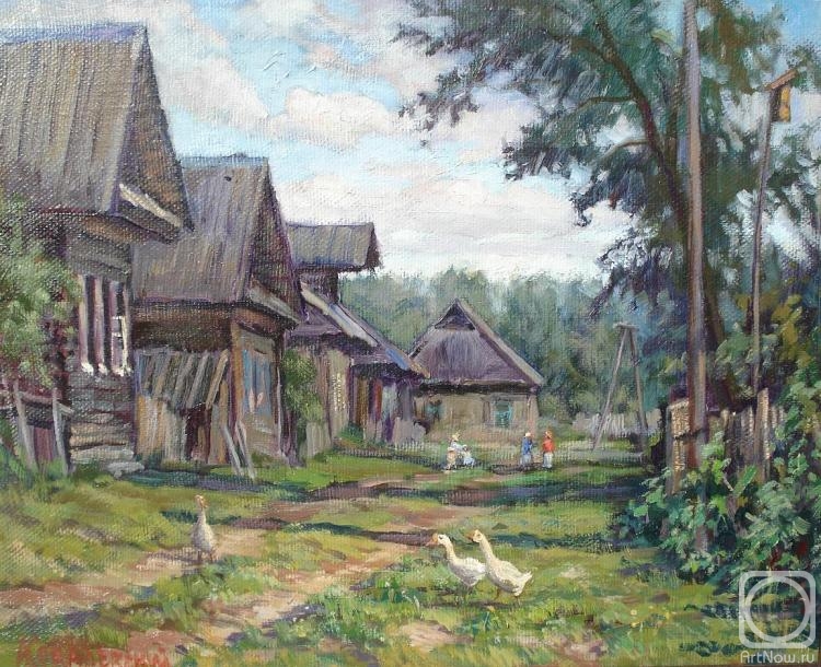 Kovalevscky Andrey. A windy day. House in Gorshkovo