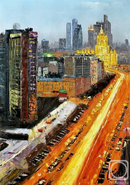 Vevers Christina. The main artery of Moscow N2 (Series "Landscapes of Moscow", view of the New Arbat)