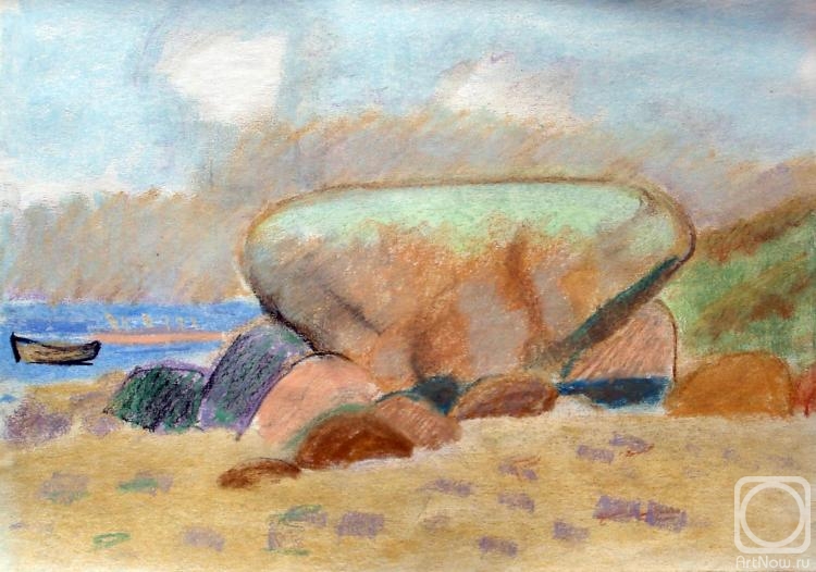 Sechko Xenia. Landscape with large stone