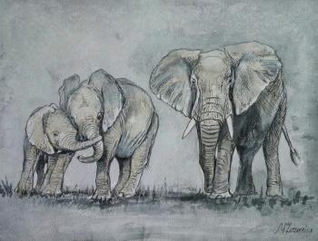 Family (Family Elephants). Zozoulia Maria