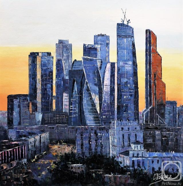 Vevers Christina. Evening view of Moscow City