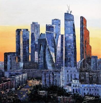 Evening view of Moscow City. Vevers Christina