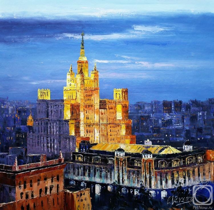 Vevers Christina. View of the high-rise on the Baprikadnaya (Series "Landscapes of Moscow")