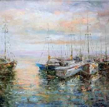 Boats in the morning Bay N2