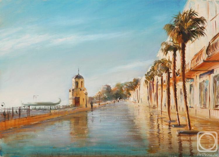 Sviatoshenko Andrei. Yalta embankment after rain