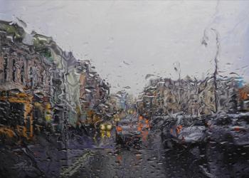 Rain on the street Aleutian. Gorodilov Alexander