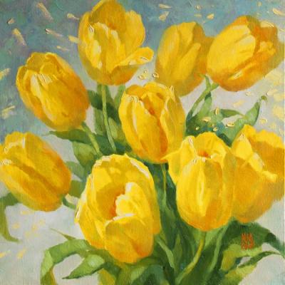 Yellow tulips. Nepokytaya Julia