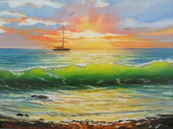 Bright evening surf (). Chernyshev Andrei