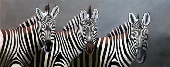 Zebras. Monochrome N1