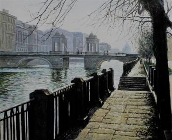 Saint-Petersburg. on Fontanka. Sun glare