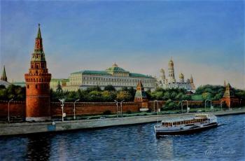 River walk. View of the Kremlin from the Moskva River. Romm Alexandr
