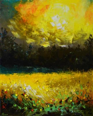 The concept of a Windy sunset. Stolyarov Vadim