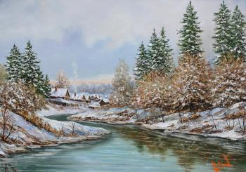 Early winter. The first snowdrifts (River In The Winter Picture). Lysov Yuriy
