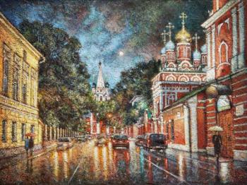 Rain walks through the old lanes (Night Moscow Old Moscow). Razzhivin Igor