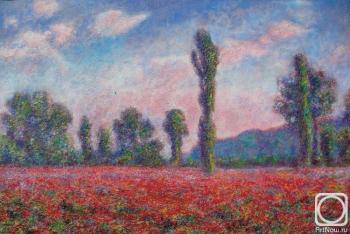 Poppy Field in Giverny (based on a painting by Claude Monet). Shevchenko Nikolai