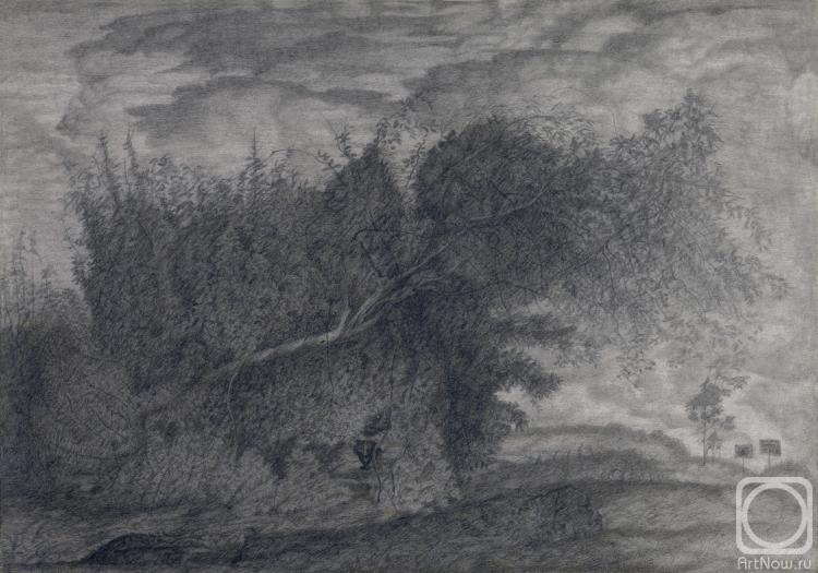 Dementiev Alexandr. Landscape With The Drop-down Tree