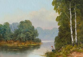 Fisherman, in summer