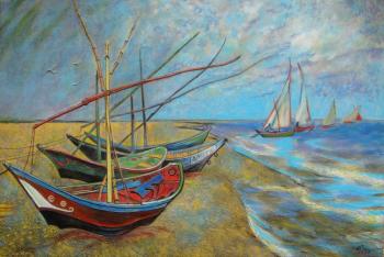 Sailboats (based on a painting by Vincent van Gogh)