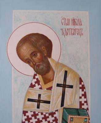 Saint Nicholas the Wonderworker. Icon from the Deisis Rank. Fragment